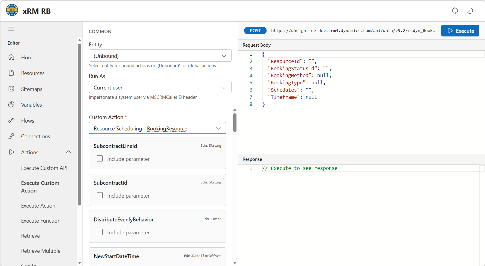 Execute Custom Action